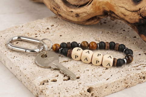 Porte-clés PAPA en perles