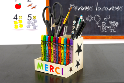 Pot à crayons "MERCI " - Cadeau fin d'année