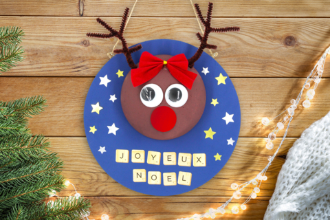 Tableau renne de Noël 3D
