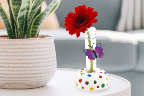 Soliflore papillon et pâte à modeler