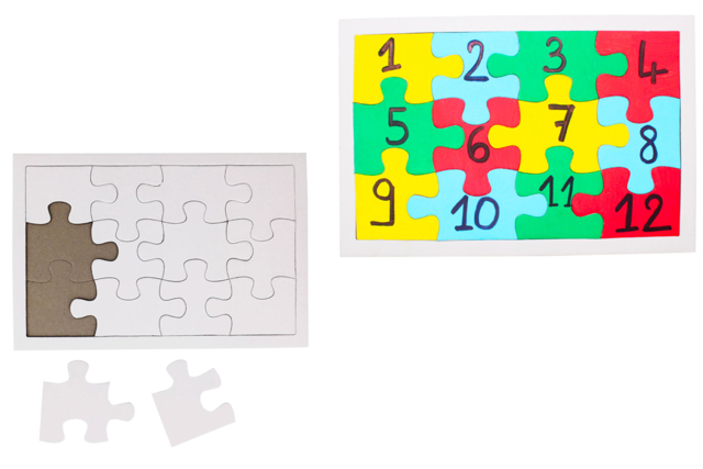10 puzzles grandes pièces - Puzzles à colorier - 10doigts.fr