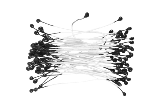 100 Étamines de fleurs - Noir - Fleurs en papier crépon : créez des bouquets éternels - 10doigts.fr
