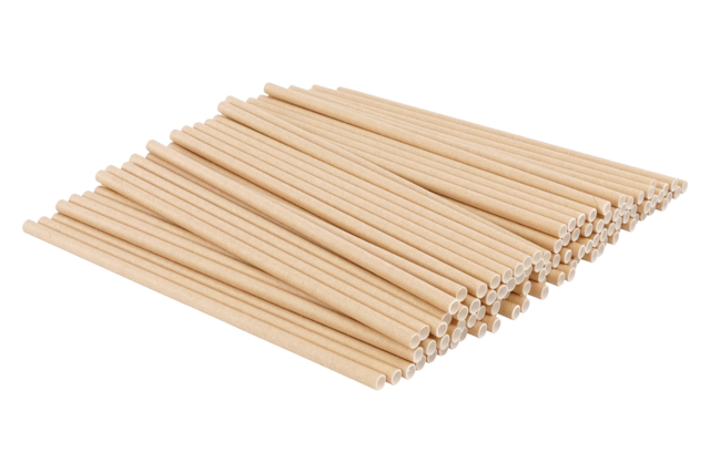 100 pailles en carton kraft - Vaisselle jetable et réutilisable - 10doigts.fr