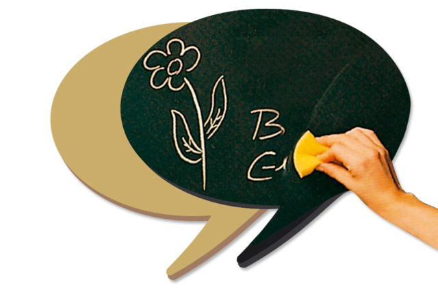 Grande bulle BD en bois médium (MDF) avec peinture craie - Peinture pour ardoise - 10doigts.fr