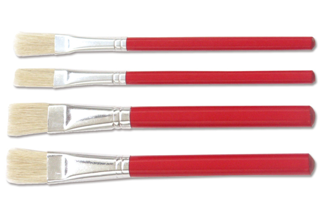 Set de 4 brosses à colle et vernis-colle - Accessoires de collage et outils pour vernis-collage - 10doigts.fr