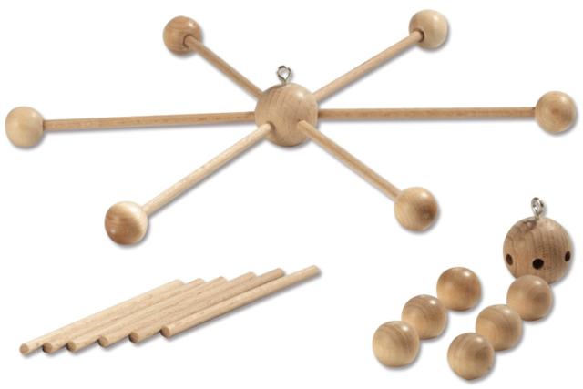 Support en bois à 6 branches pour mobile - Supports pour mobiles - 10doigts.fr