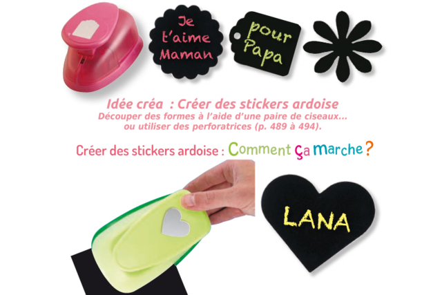 Créer des stickers ardoise : Comment ça marche ? - Craies, tableaux et ardoises : l'espace de toutes les expressions - 10doigts.fr