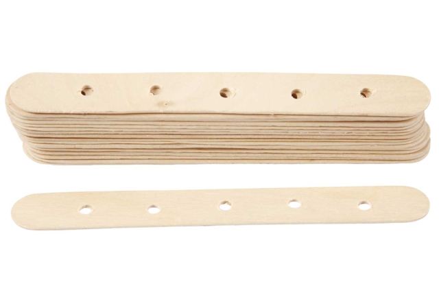 20 Bâtons avec trous - Accessoires en bois - 10doigts.fr