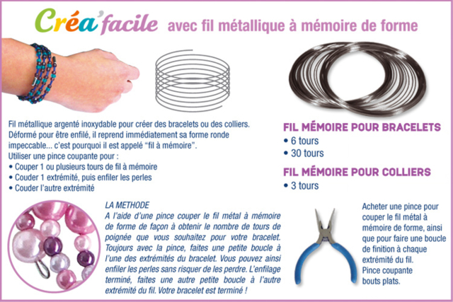 crea facile avec fil metal - Perles Rocaille - 10doigts.fr