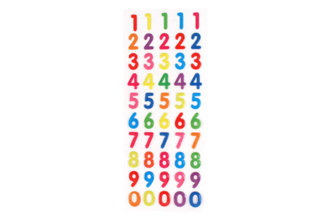 Stickers chiffres en epoxy - Thème Anniversaire - 10doigts.fr