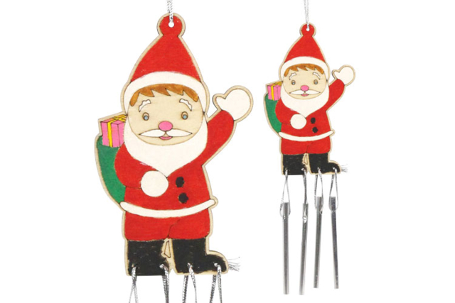 Kit carillon Père Noël - Suspensions décoratives en bois - 10doigts.fr
