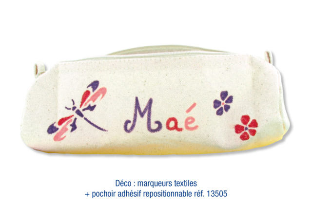 Trousse en coton naturel avec fermeture zippée : idée déco - Coton, lin - Textiles - 10doigts.fr