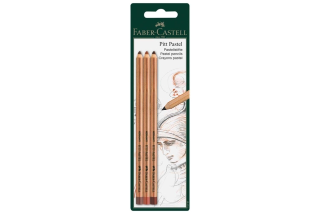 3 Crayons Pitt Pastel & Sanguine - Pastels Beaux Arts - 10doigts.fr