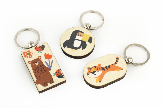 30 Porte cles a decorer - Bijoux et porte-clefs en bois - 10doigts.fr