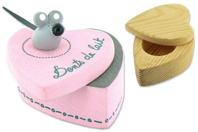 Boîtes à dents, Set de 3 - Boîtes en bois - 10doigts.fr