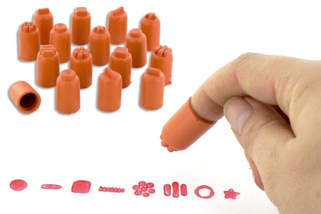 Set de 24 tampons de doigts - Tampons mousse, éponges - 10doigts.fr
