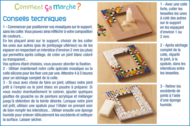Cadre en bois - Supports Mosaïques - 10doigts.fr