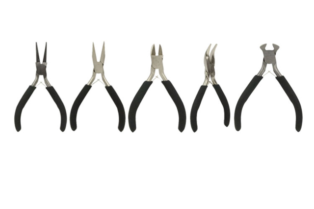 5 pinces bijoux - Outils bijoux - 10doigts.fr