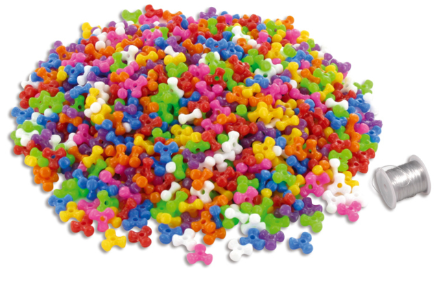 Kit de 15 à 20 bracelets techno - Perles enfant - 10doigts.fr