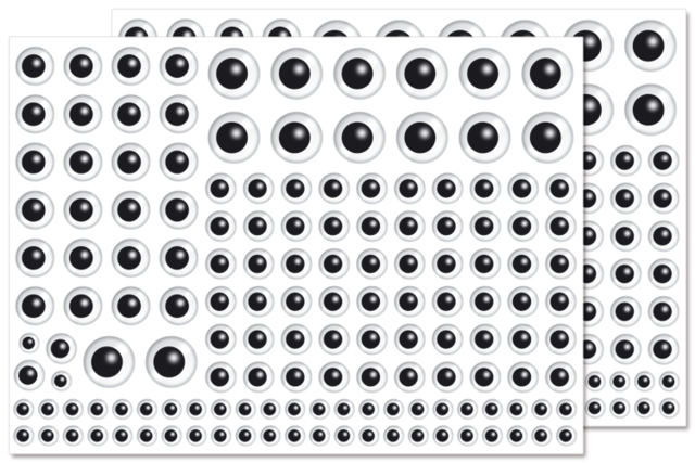 Gommettes yeux - Gommettes yeux, visages et smileys pour des créations pleines d’expression - 10doigts.fr