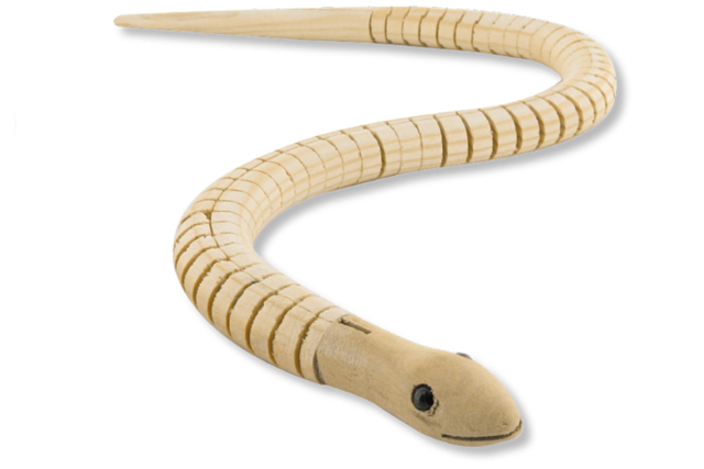 Serpent articulé en bois naturel - Animaux en bois - 10doigts.fr