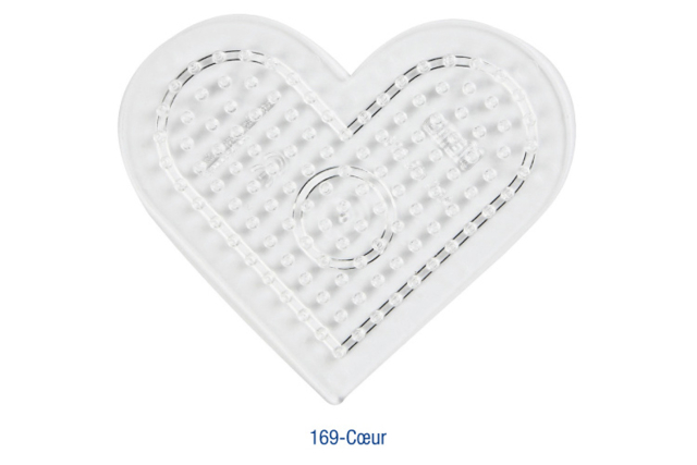 Plaque coeur pour perles fusibles - Perles à repasser 5 mm - 10doigts.fr