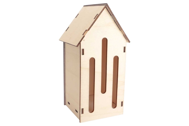 Abri papillons en bois à monter à l'unité - Nichoirs, mangeoires en bois - 10doigts.fr