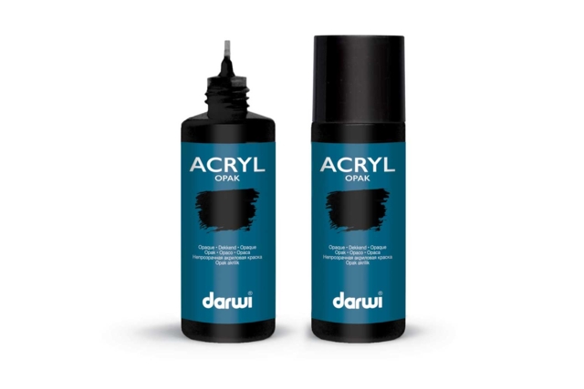 Acryl Opak 80 ml noir - Peinture acrylique mate - 10doigts.fr