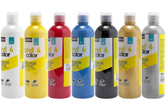 acrylcolor grand format - Peinture acrylique satinée, brillante - 10doigts.fr