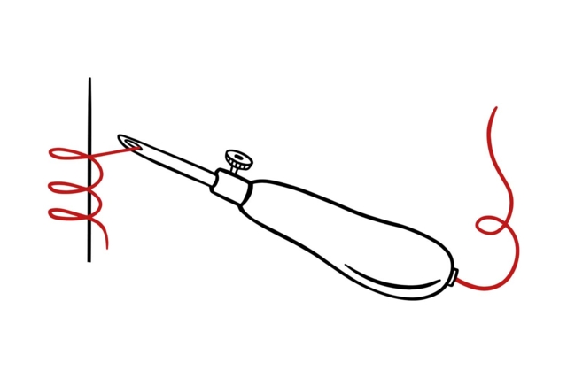 aiguille à puncher en bois - Punch Needle - 10doigts.fr