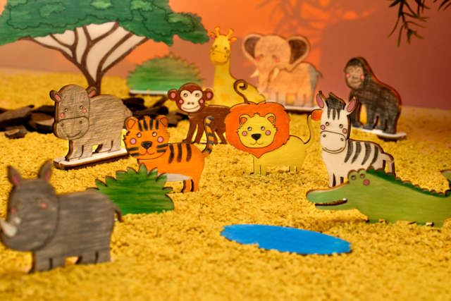animaux de la jungle en bois à décorer - Jeux et Jouets en bois - 10doigts.fr