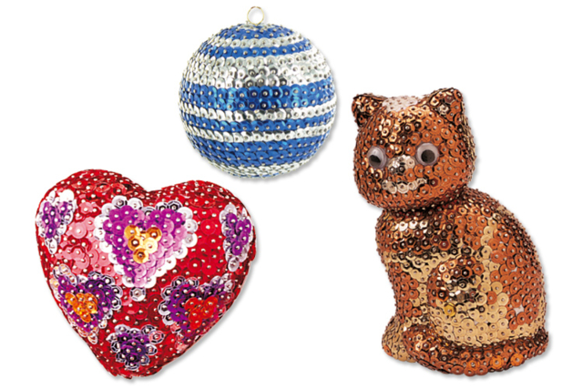 animaux en sequins - Clous et épingles - 10doigts.fr
