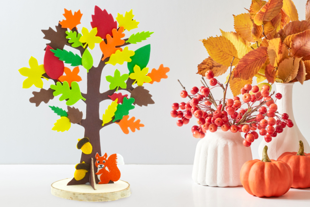 Arbre aux couleurs de l'automne - Stickers mousse : donnez du volume à vos créations - 10doigts.fr