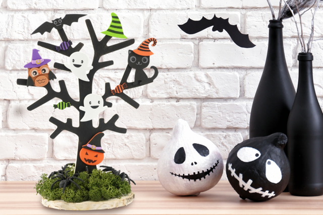 Arbre d'Halloween - Gommettes Halloween - 10doigts.fr