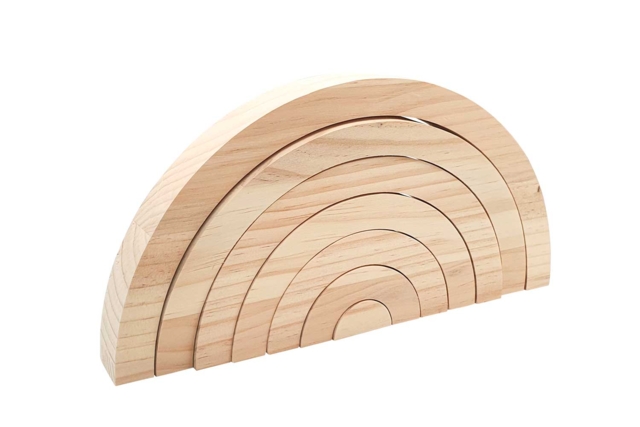 Arc en ciel en bois naturel - Jeux et Jouets en bois - 10doigts.fr