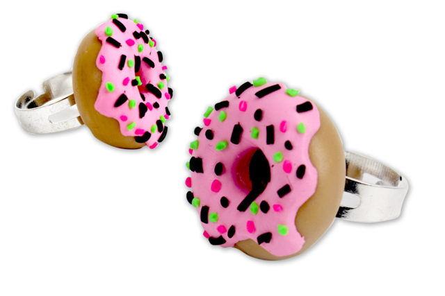 bague donut fimo - Bagues - Supports pour Bijoux - 10doigts.fr
