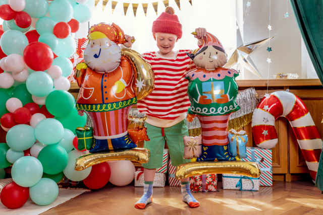 ballon père noël décoration - Ballons, guirlandes, serpentins - 10doigts.fr