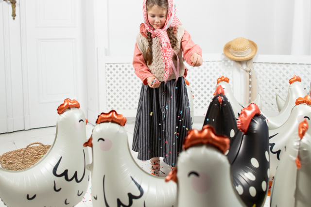 ballon poule pâques - Accessoires décoratifs de Pâques - 10doigts.fr