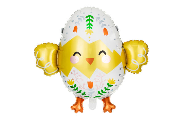 ballon poussin mylar aluminium pâques - Accessoires décoratifs de Pâques - 10doigts.fr