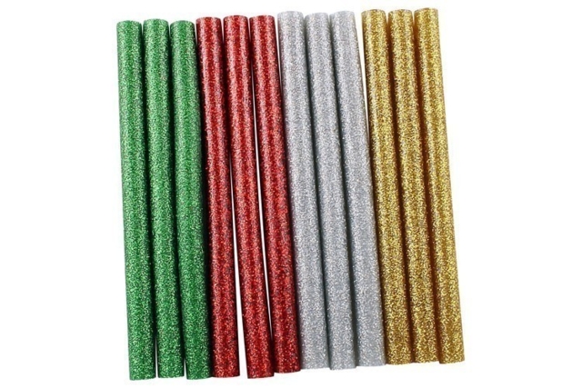 Bâtons de colle pailletée pour pistolet à colle  - Colles scolaires - 10doigts.fr