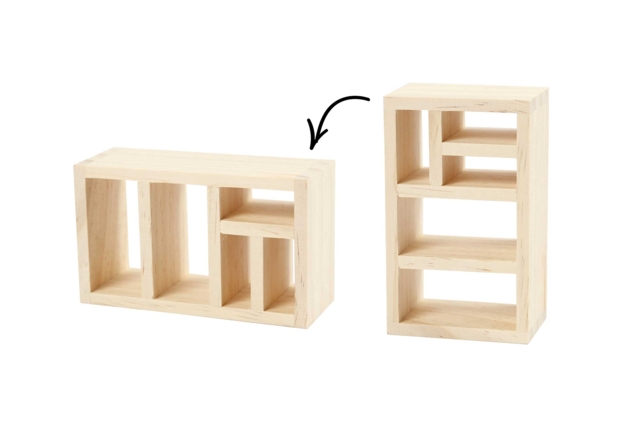 Bibliothèque en bois  - Univers Miniature : maison de poupée et miniatures - 10doigts.fr