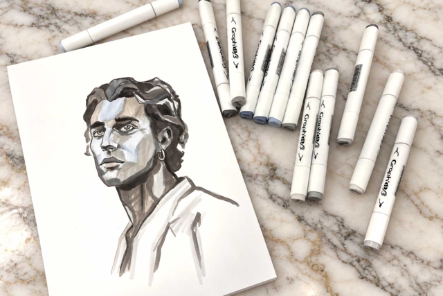 Bloc collé XL Marker, A3 (29,7 x 42 cm) - 100 fles - Papiers Arts graphiques - 10doigts.fr