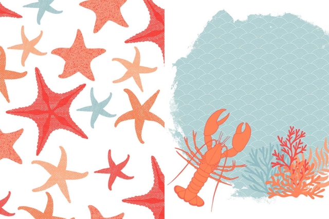 Bloc papier Corail, 30 x 30 cm - Papiers à motifs - 10doigts.fr