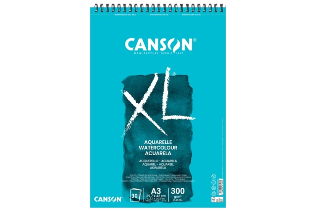 Bloc XL aquarelle, A4  (21 x 29,7 cm) - 20 fles - Papiers aquarelle et gouache - 10doigts.fr