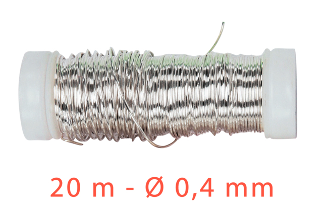 bobine métal argent épais - Fils métalliques : cuivre et aluminium - 10doigts.fr