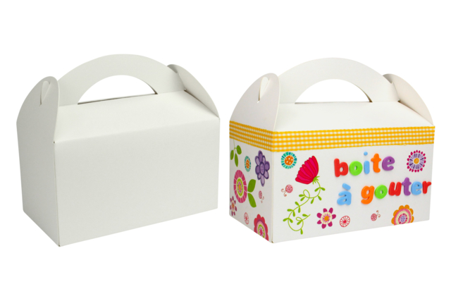 boite à goûter lunch box - Boîtes et corbeilles en carton - 10doigts.fr