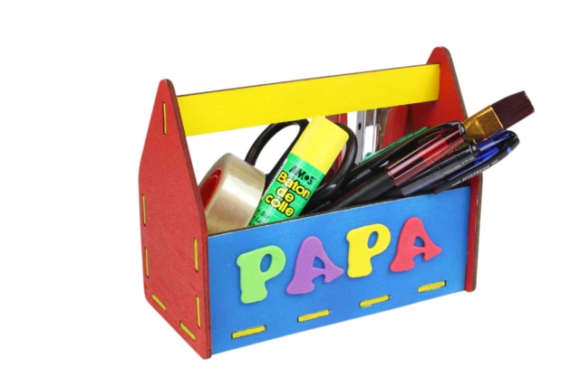 Boîte à outils vide-poche en bois à monter - Boîtes en bois - 10doigts.fr