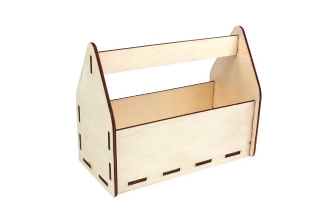 Boîte à outils vide-poche en bois brut - Boîtes en bois - 10doigts.fr