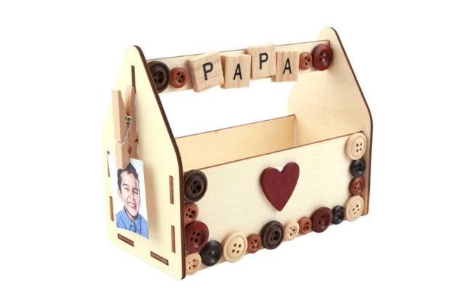 Boîte à outils vide-poche papa outils - Boîtes en bois - 10doigts.fr
