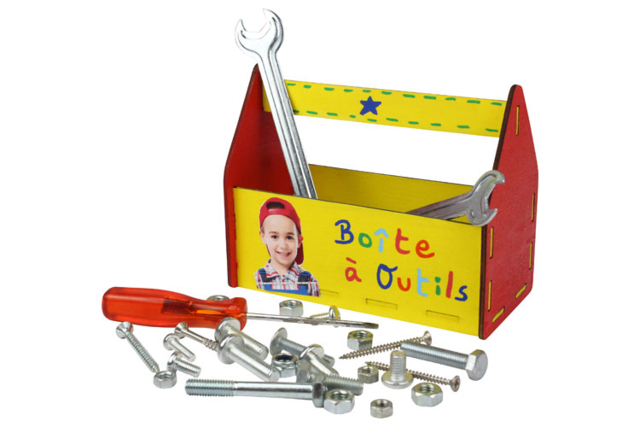 Boîte à outils vide-poche - Boîtes en bois - 10doigts.fr